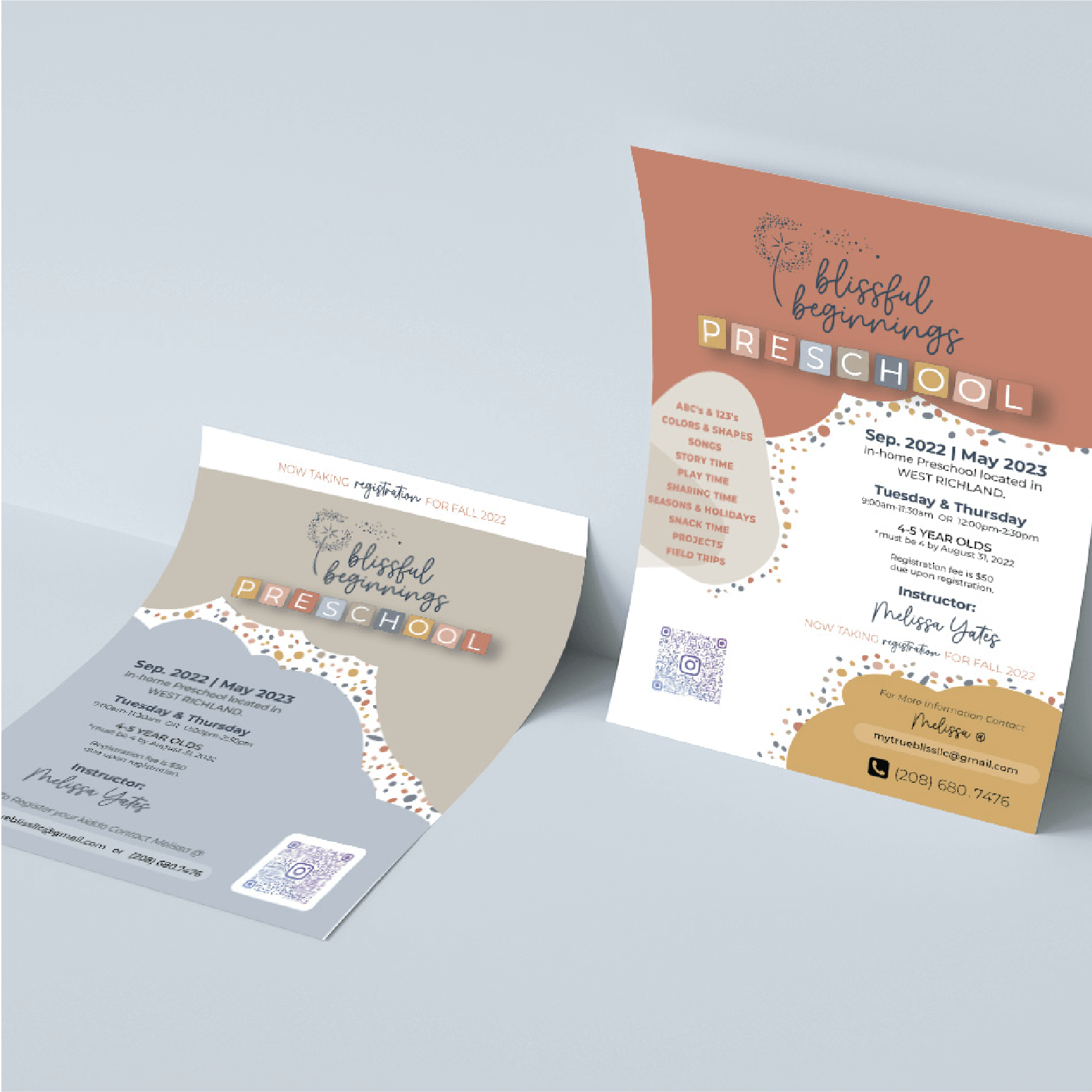 blissful print collateral flyers